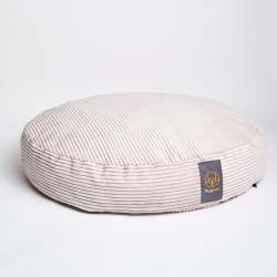 Cord Velour Dog Bed - Platinum Large