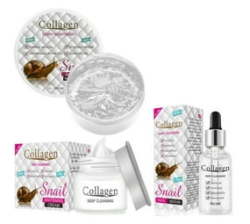 Collagen Snail Skin Repairing Face Serum Cream & Soothing Gel By Style It