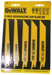 Dewalt DW4857 Metal woodcutting Reciprocating Saw Blade Set 5-PIECE