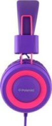 Polaroid Foldable Headphones - Pink & Purple