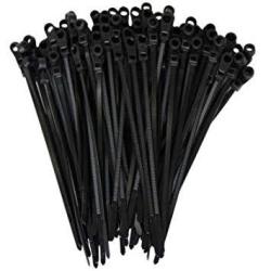 100-2000 MOUNTING HOLE ZIP TIES NYLON NAIL SCREW WIRE CABLE BLACK 4" - 15" 