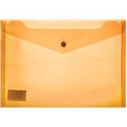 A4 Pvc Carry Folder With Stud - Orange 180 Micron 12 Pack