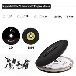 Portable Cd Player Hott Personal Compact Disc Player Headphones Power Adapter Compact Walkman Electronic Skip Protection Anti-shock Function