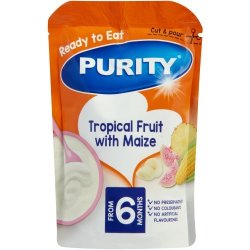 Purity Pureed Food Tropical Fruit & Maize 100G
