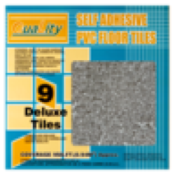 Grey Black Self Adhesive Pvc Floor Tiles 9 Pack
