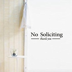 Wall Sticker Hatop No Soliciting Wall Art Removable Home Vinyl Window Wall Stickers Decal Decor Black