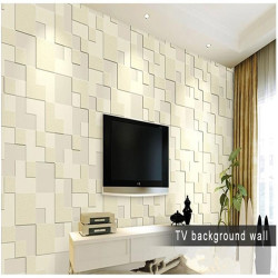 10m Modern Simple 3d Mosaic Living Room Non-woven Wallpaper Home Background Decoration