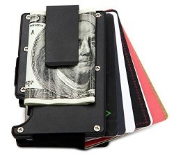 Wallet Rfid - Front Pocket Travel Minimalist Money Clip Credit Card Holder