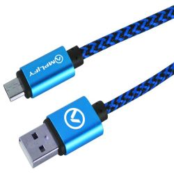 Amplify Micro USB Cable - Pro Linked Series - 2M - Black blue