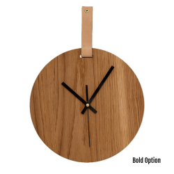 Oden Wall Clock - 300MM Dia Black Bold