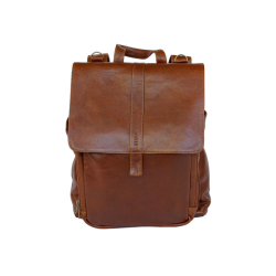 Mally Leather Bags Mally Bags Luxury Genuine Leather Baby Backpack With Mat & Strap - Brown