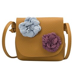 Girls Flower Crossbody Purse Handbags Leather Shoulder Bags For Kids Toddler