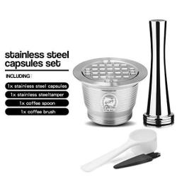 Mg Coffee Brand New Stainless Steel Refillable Capsules Reusable Pod Fits Nespresso Brewers Not All Crema Stainless Steel Capsule