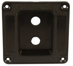 Allparts Pastic Recessed Dish Speaker Amplifier Cabinet Jackplate Black