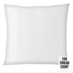 Pillowcase Continental Unfrilled 200TC White
