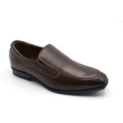 Men& 39 S Classic Square Toe Loafer With Dual Goring Brown Size 6