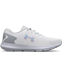 Women's Ua Charged Rogue 3 Iridescent Running Shoes - Halo Gray 4