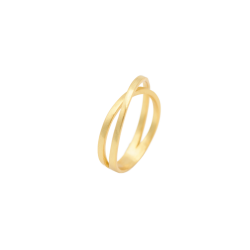 Olympic Cross-over 18CT Gold Ring - 56 Gold