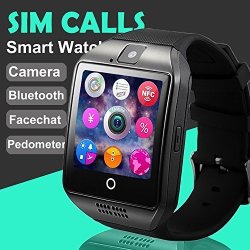 Kidaily Smart Watch Phone With Sim Card Camera 1.55" Touch Screen Phone Smartwatch For Women Men Kids Wrist Watch Activity Fitness Tracker Health Pedometer