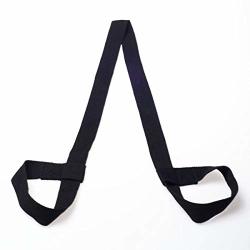 Jinxuny Yoga Mat Strap Shoulder Strap Belt Yoga Pad Sling Transporter Double Adjustable Yoga Mat Carrier Holder Skin Friendly Color : Black