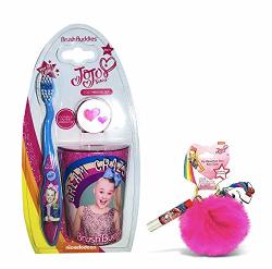3PCS Jojo Siwa Pink Big Girl Toothbrush Cap & Rinsing Cup Set W keychain