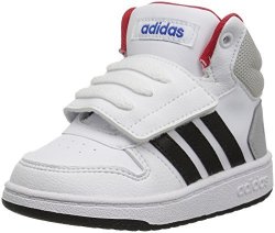 Adidas Neo Baby Vs Hoops Mid 2.0 I White core Black scarlet 9 M Us Toddler