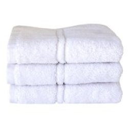 Hotel Collection Guest Towel 600GSM Optical White 3 Pack