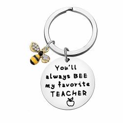 Teacher Keyring Gift You Will Always Bee My Favorite Teacher Keychain Bee Jewelry Teacher Appreciation Thank You Gift Gifts Teacher Keepsake Retirement Gift End