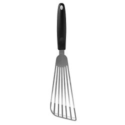 TENTA KITCHEN Stainless Steel Slotted Turner Fish Slice Spatula Flipper for Fish, Egg, Meat, Dumpling Frying（9.85X 2.45 
