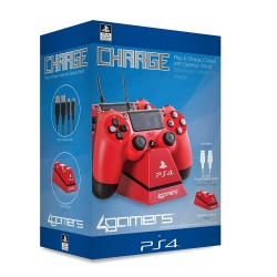 Sony Ps4 4gamers Twin Play N Charge Red Ps4