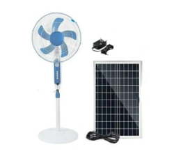Solar Powered Fan With LED Light And USB Port 20W