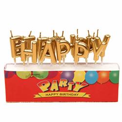 Letter Candle 13-LETTERS Set Chic Letter Birthday Candles For Party Time Special Day For Adults Kids Gold