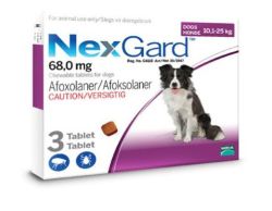 Chewable Tick & Flea Tablet For Dogs 10.1-25KG 3 Tablets