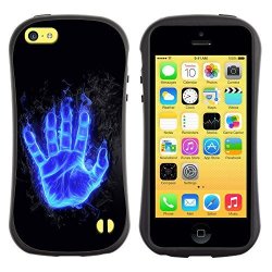 Stplus Blue Fire Flame Hand Anti-slip Shockproof Soft Rubber Cover Case For Apple Iphone 5C