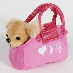 Puppy In A Purse - Soft Plush Fancy Pet Carrier Puppy In A Carrying Bag Toy Assorted