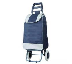 Foldable Grocery Shopping Trolley Multi-functional Trolley - Blue