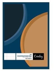 Croxley Jd581 F&m 100 Sheet Punched & Ruled Examination Pad Pack Of 10