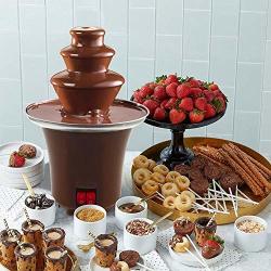 Lightton 3 Tiers Chocolate Fondue Fountain Stainless Steel Heated Chocolate Melting Machine Only 0.5 Pound Capacity For Home Party Restaurant Hotel Renewed