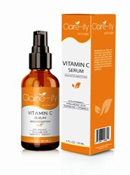 Skincare Claire-ity 25% Vitamin C Serum With Hyaluronic Acid And Vitamin E Best Organic Anti-aging Serum For Face 1 Fl. Oz