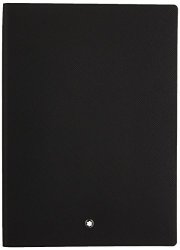 Montblanc Notebook Black Lined 146 Fine Stationery 113294 Elegant Journal With Leather Binding And Ruled Pages 1 X 5.9 X 8.2 In.