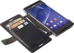 Krusell Black Malmo Flip Wallet For Sony Xperia M4