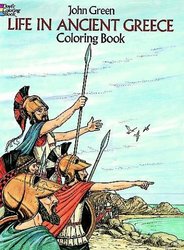 Dover Publications Life in Ancient Greece Coloring Book Dover Coloring Book
