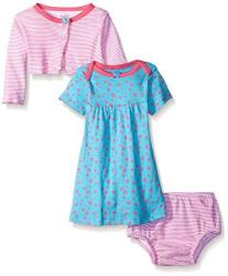 In Stock Ready To Ship Gerber Baby Girls' Cardigan And Dress Set Size: 6-9 Months Color: But...