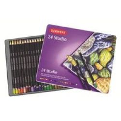 Derwent Studio Pencils - 24 Set In Metal Tin