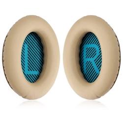 Yocowoco Cushions Bose Replacement Ear Pads Kit- Ear Cups For Quietcomfort 2 15 25 35 QC2 QC15 QC25 QC35 AE2 AE2I AE2W Soundtrue Soundlink Around-ear Headphones Khaki