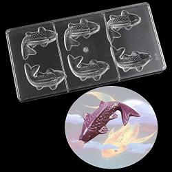 6 Holes Fish Shape Polycarbonate Chocolate Mold Diy Cake Decorating Mold Clear Chocolate Pudding Moulds Candy Pastry Chocolate Soap Ice Molds Kitchen Baking Tools Bakeware Pan