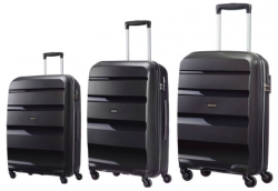 American Tourister Bon-air 3-pc Travel Luggage Suitcase Set Black