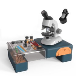 Kids Scientific Microscope Set With Stand White