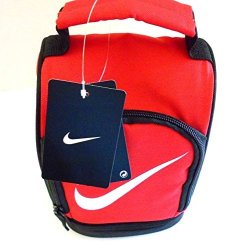 Nike Insulated Dome Lunch Box Sport Tote Cooler Bag Game Day Fuel Pack University Red Black With White Swoosh