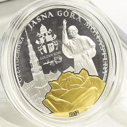 Palau 2 Dollars Jasna Gora Monastery Golden Rose Pope 2012 Silver Coin Rare